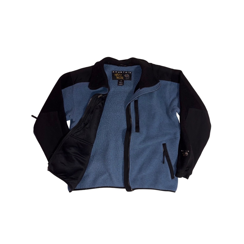 MOUNTAIN HARDWEAR Fleece Jacket Womens 14 Blue Polartec Sherpa Lined Full Zip
